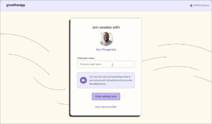 Grow Therapy telehealth portal example