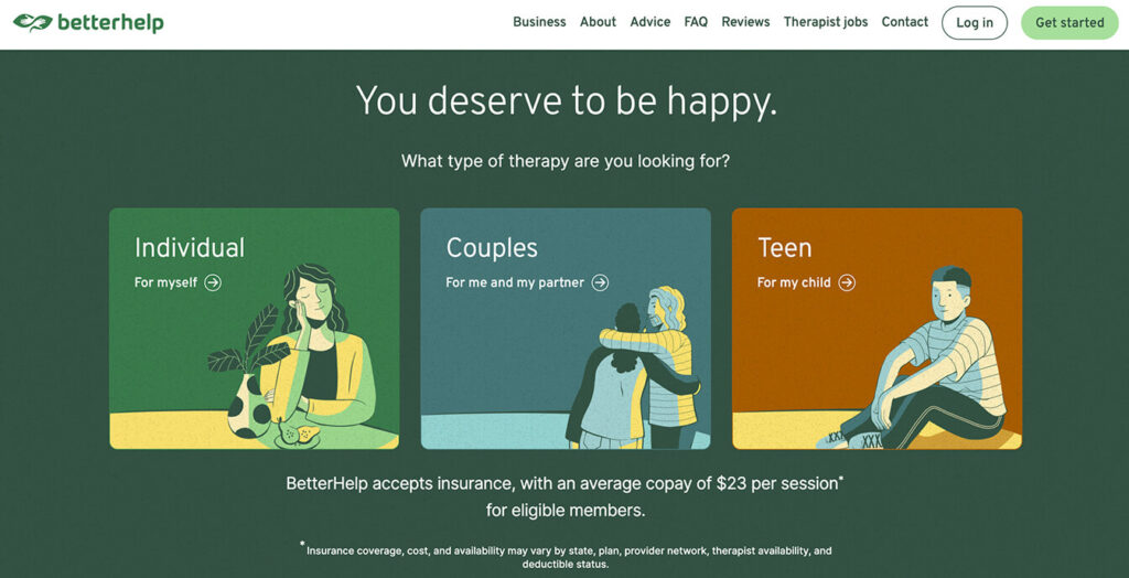 BetterHelp's digital therapy platform with OCD care.
