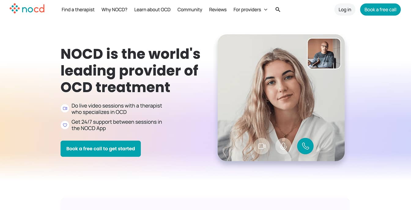 NOCD's online platform for treating OCD.