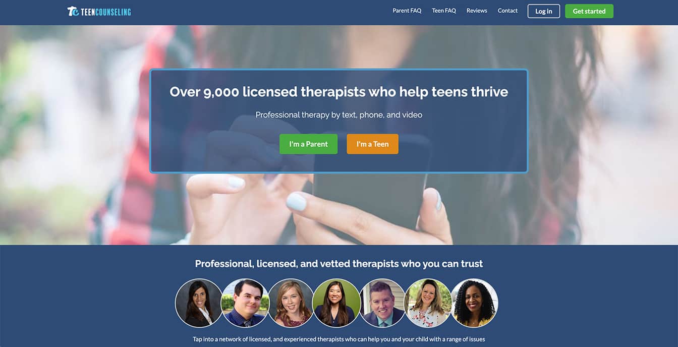 Teen Counseling's online therapy platform.