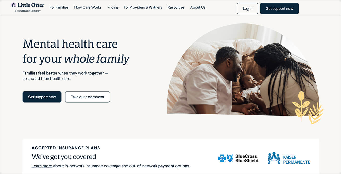 Little Otter, a whole-family therapy platform with child-specialized trauma care.