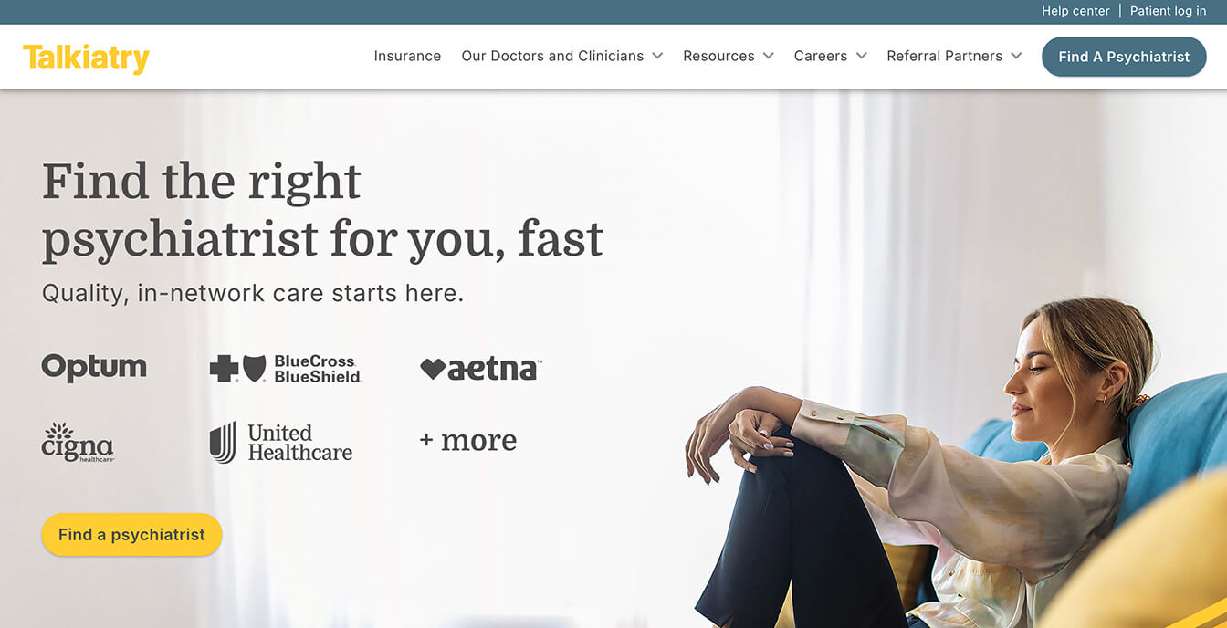 Talkiatry, an online psychiatry and therapy platform.